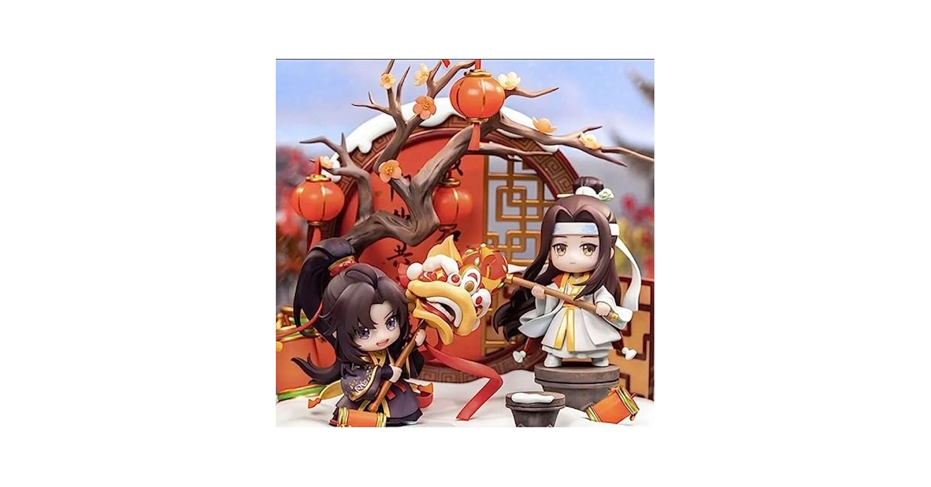 魔道祖師  春節忘羨フィギュア&amp;立体背景 上元映雪 花千樹 Amazon.co.jp: 魔道祖師 春節忘羨フィギュア&立体背景 上元映雪